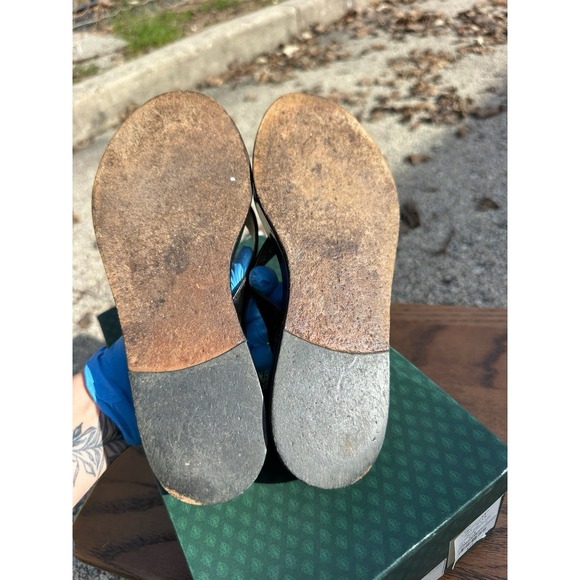 Gucci Black Leather Thong Sandals Womens Size 5.5 B Made in Italy - Picture 11 of 11